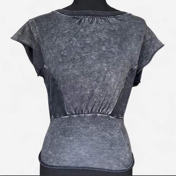 Tops - Washed Black Women’s Short Sleeve Top